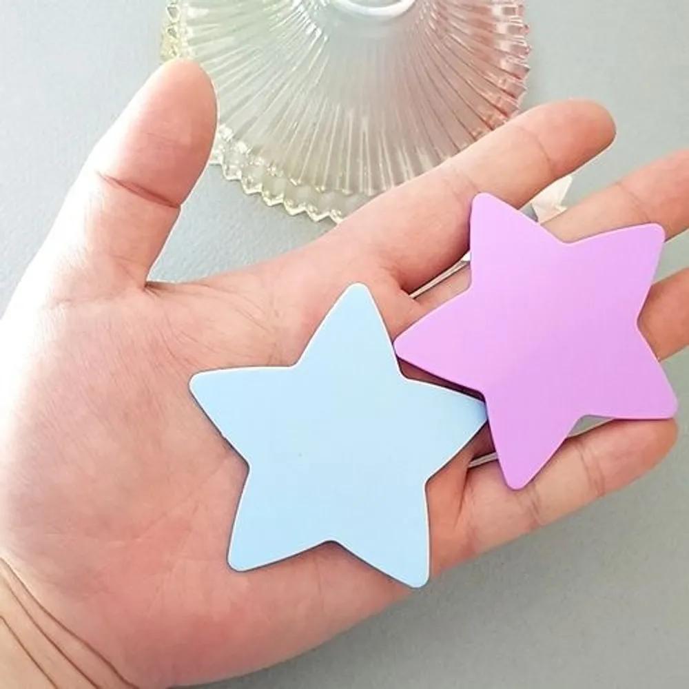 10 Big Star Pastel Color Snap Clip Hair Pin Hair Clip Bangs Accent Y2K Look Girl Group Date Star Hair Pin