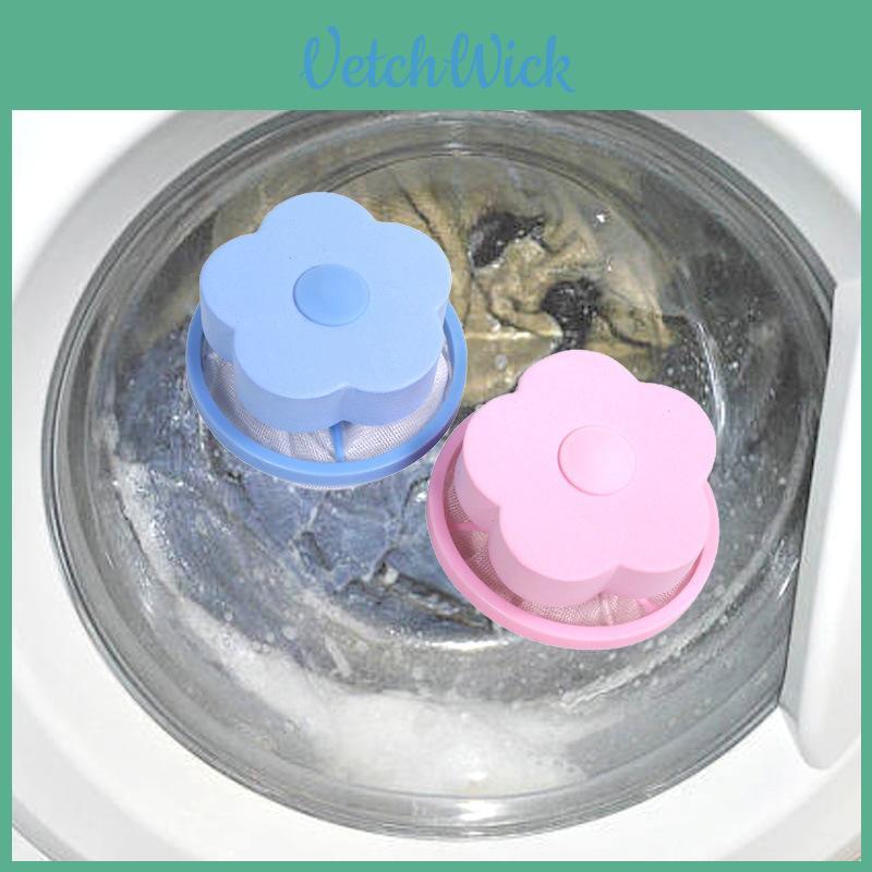 Sac Filtre pour Lave-linge en Forme de Prune avec Collecteur Flottant de Peluches et Cheveux