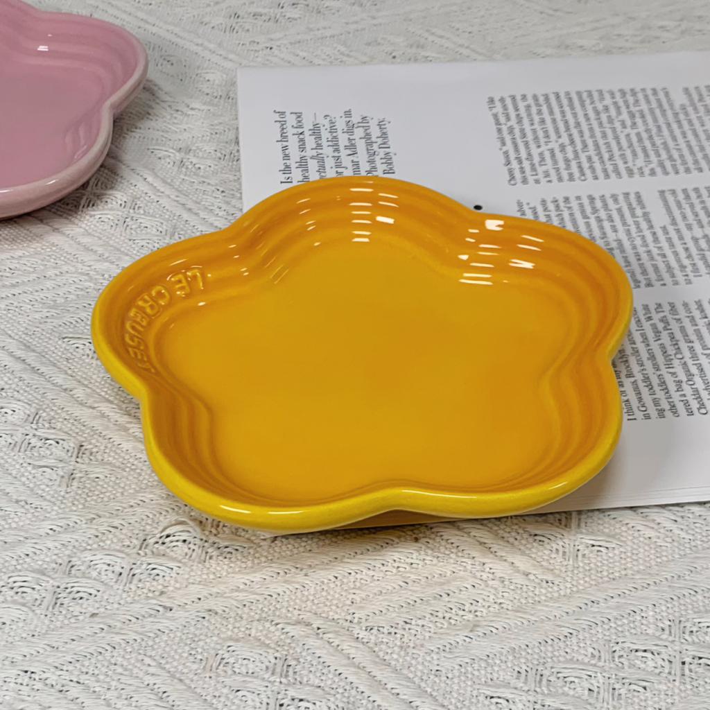 Plum Blossom Small Plate 5.5Inches 14cm Rainbow Sauce Plate Flower Shaped Pet Gradual Spike Bone Plate Tableware Ceramic Dishs