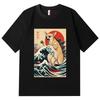 Great Wave Funny Chihuahua Meme Tshirts Harajuku Japanese Cartoon Style Tshirt Unisex WoUnisex Fashion Casual Short Sleeve T Shirt