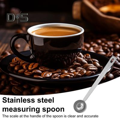 Misurino in Acciaio Inossidabile Cucchiaio Lungo per Caffè Cucchiaio da Tavola 5ml 10ml 15ml 20ml 30ml Strumento di Misurazione per Cucina per Caffè Macinato Sfuso