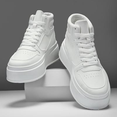 Sneakers Casual da Uomo Autunnali Stivaletti con Plateau Sneakers High-top a Fondo Spesso Scarpe da Basket da Uomo per Esterno Scarpe da Ginnastica Sportive