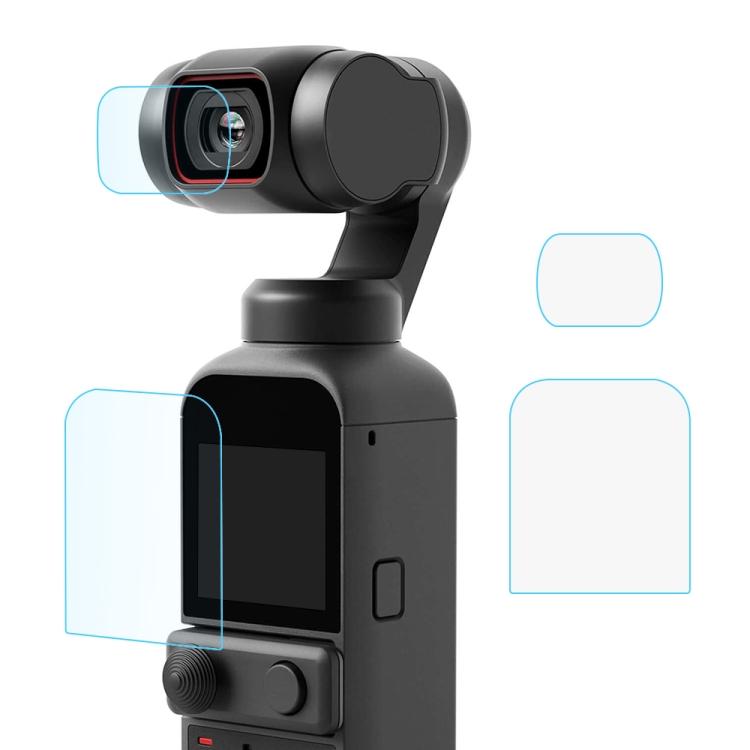 

PULUZ 9H 2.5D HD Tempered Glass Lens Protector + Screen Film for DJI OSMO Pocket 2