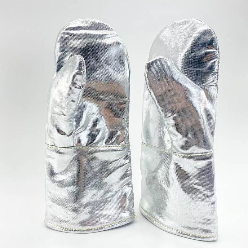 High-Temp Fireproof Aluminum Foil Heat-Resistant Gloves