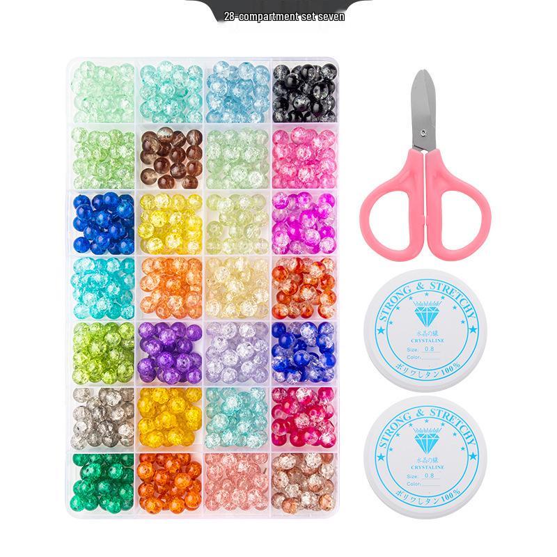 

Набор браслетов из потрескавшихся бусин 8 мм: Аксессуары для бижутерии своими руками, бусины-цветы, бусины лэмпворк из кристалла.