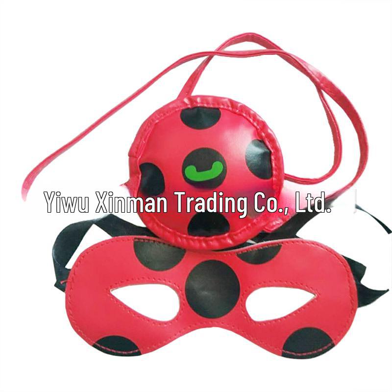 Girls' Superhero Anime Costume Set with Jumpsuit, Eye Mask, and Bag for Halloween and Festivals