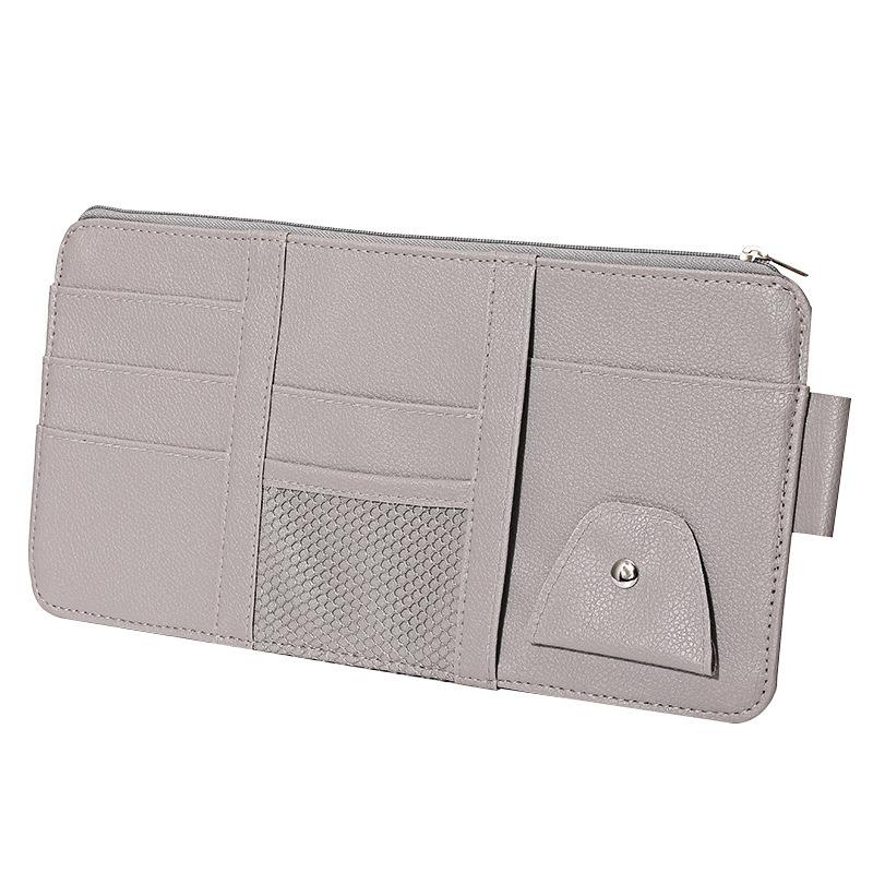 Multifunctional Sun Visor Storage Bag Card Holder Driver's License Bill Card Package Data Cable Storage Sun Visor Organize
