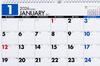 Takahashi 2026 Wall B4 x 2 E76 Calendar, 2-Month List, Pages,