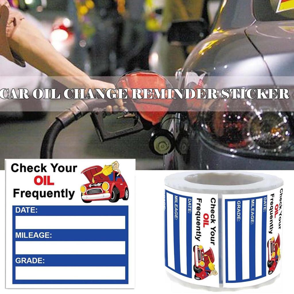 Auto Service Erinnerungsaufkleber 150 Blatt Auto Service Aufkleber 5X5 cm Wartungserinnerungsaufkleber Ölwechsel-Erinnerungsaufkleber
