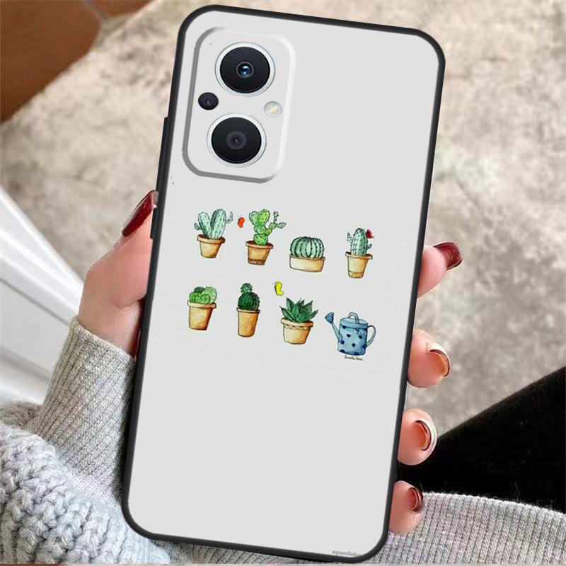 Cactus Pattern Phone Case For OPPO Reno 5Z 4Z 2Z 8T Reno 4 5 6 7 8 Lite OPPO Find X6 X5 Pro X2 X3 Neo Lite