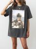 Vintage Cat Tshirt Funny Cats Sailing Graphic Tee Summer Unisexs And Unisexs Loose And Breathable Tshirt Top