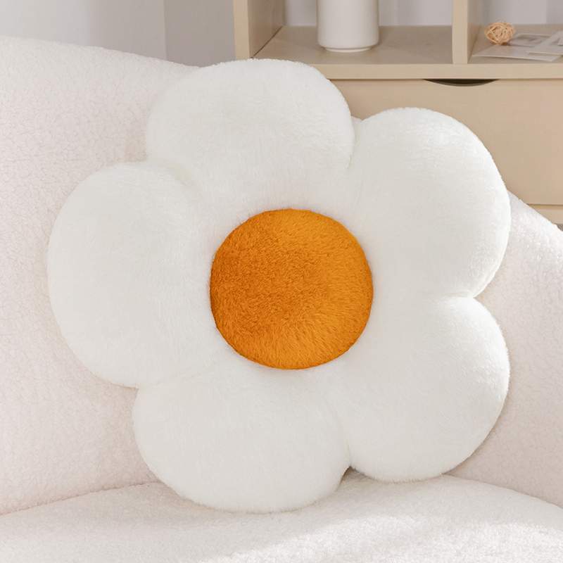 Fresh Colorful Daisy Flower Plush Pillow Toy Soft Cartoon Plant Stuffed Doll Chair Cushion Car Pillow Kids Lovers Birthday Gift