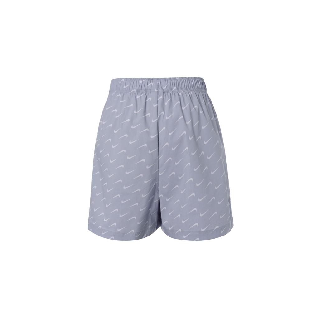 Nike Nsw Everyday Modern Logo Print High-Waisted Woven Shorts Women shorts Fog-Gray Blue DV7933-519
