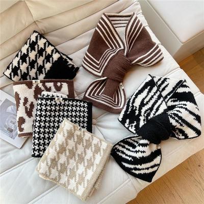 Sciarpa Pied-de-poule Stile Coreano per Donna - Spessa, Calda e alla Moda per Autunno e Inverno