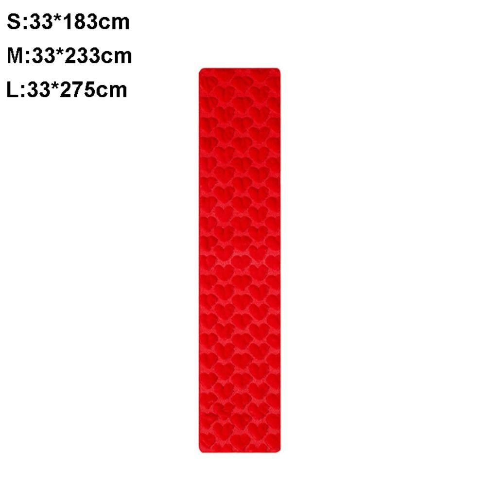 Love Heart Valentine's Day Table Runner Soft Table Flag Cover Romantic Solid Color Cheese Cloth Table Setting for Home Party