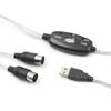 for Electric Piano MIDI Interface USB IN-OUT Converter Drum Adapter MIDI to USB Cable MIDI Cable