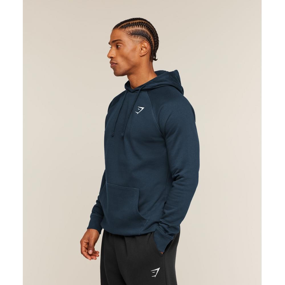 Gymshark Crest Hoodie Azul Marinho A2a4g Ubcy
