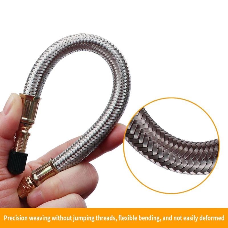 Tire Inflator Braided Hoses,Tire Inflator Hoses Tire Inflator Extension Tube Tyre Quick Inflation Chuck Adapter