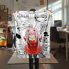 1PC DARLING In the FRANXX Zero Two Print Flannel Blanket, High Quality All Seasons, Home Decor, Warmth and Comfort, Perfect for Christmas Gifts