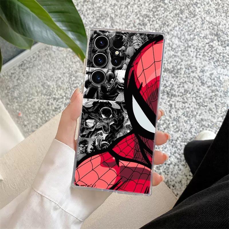 Mavel The Avengers Transparent Case For Samsung Galaxy S26 S25 Ultra S24 S22 S26 Plus S20 S23 S21 S25 FE 5G Clear Silicone Cover