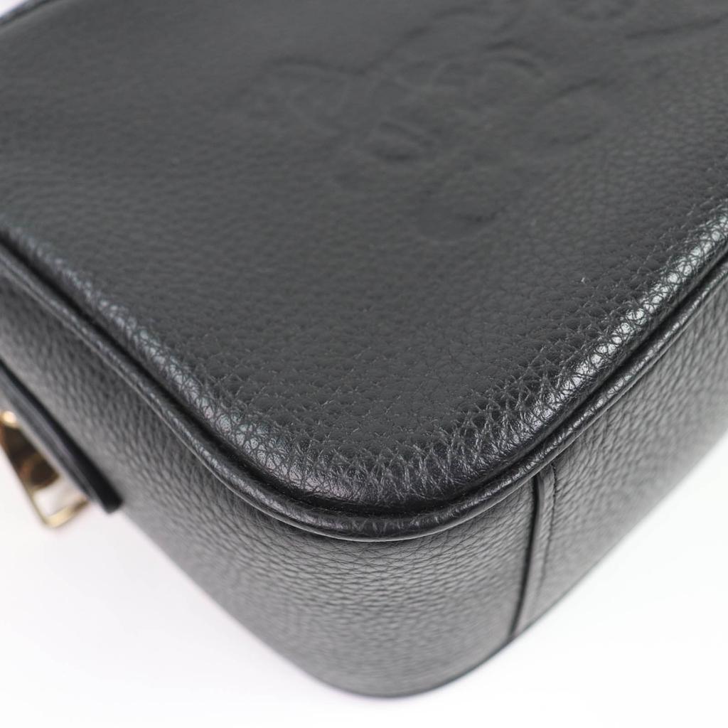 COACH Shoulder Bag Horse and carriage logo leather cross sling bag black 75818 Used