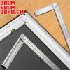 30CM 50CM 30×15CM Aluminum Alloy Square Ruler Stainless Steel L-Shaped Ruler 90 Degree Angle Gauges Woodworking Measuring Tools