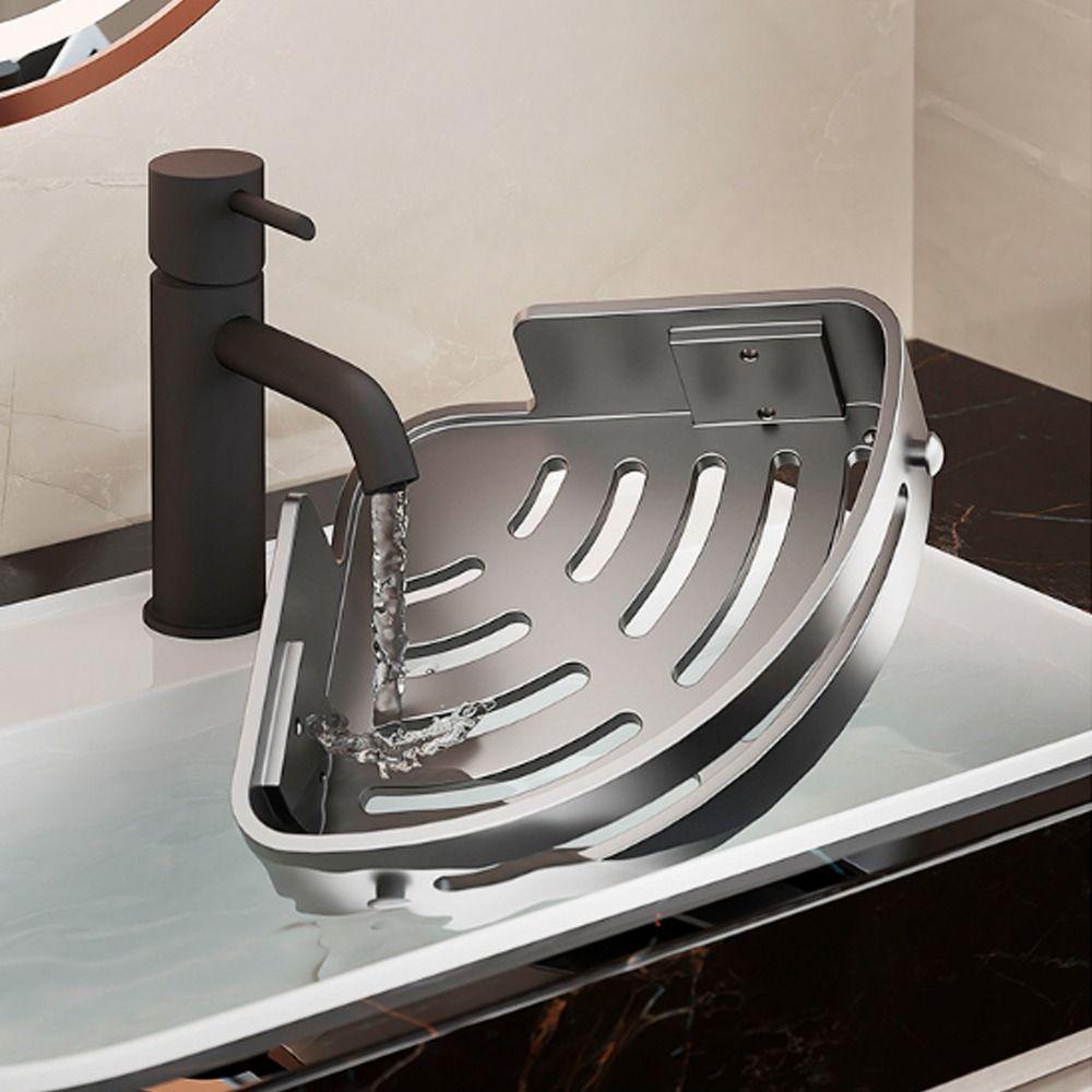Suction Cup Storage Organizer Wall Mounted Wall Corner Shelf Corner Shelf Organizer  Toilet Area