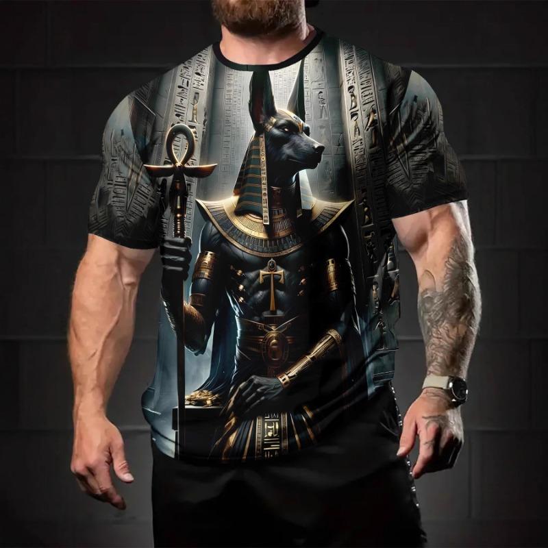 Pánské ležérní tričko s krátkým rukávem 3D tygr, osobnostní, volné, rychleschnoucí, vysoce elastické, prodyšné, z ledového hedvábí, pro streetové oblečení