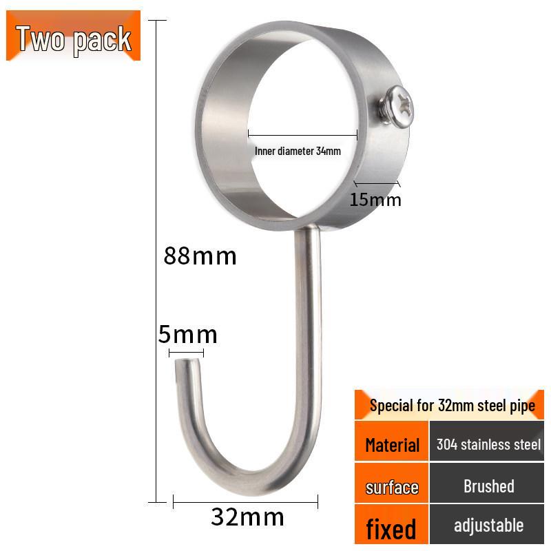 304 Stainless Steel Ceiling Mount Clothes Drying Rack with Flange Base for Cabinets and Balconies