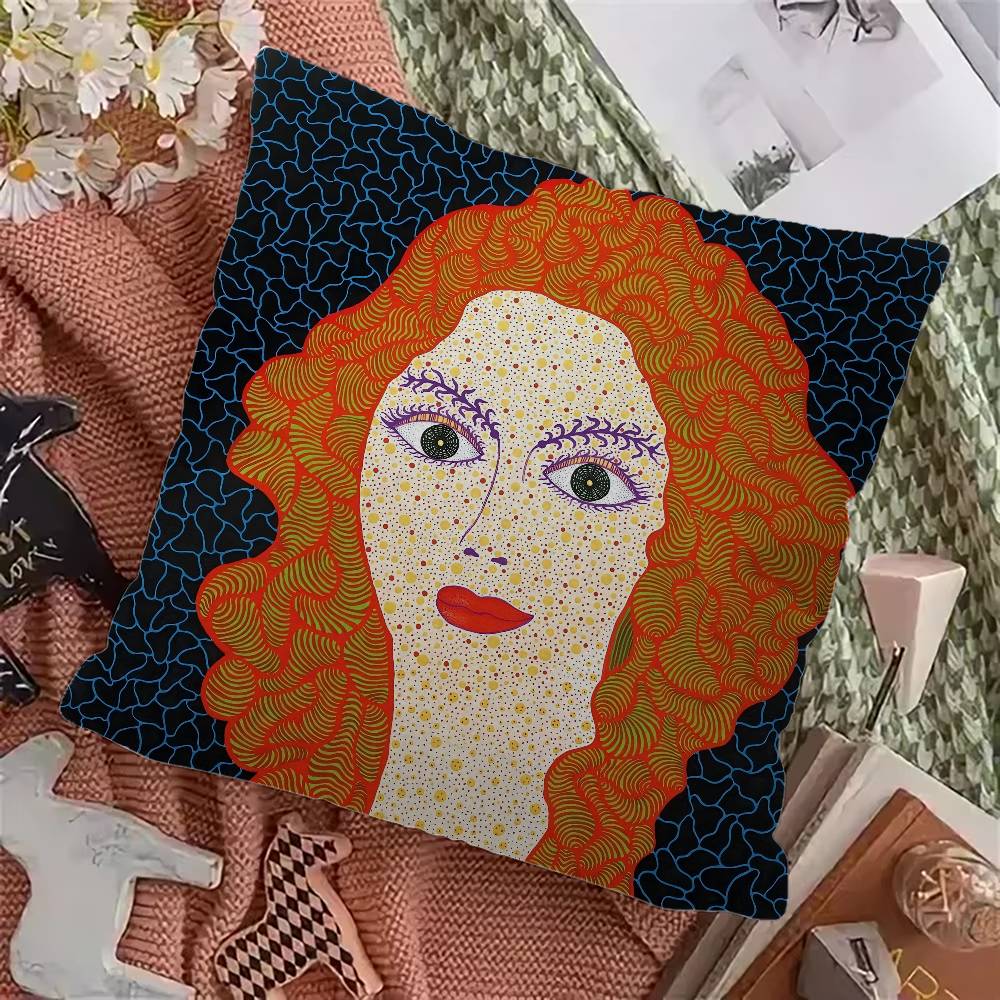 Yayoi Kusama Abstract Art Pumpkin Cushion Cover Decorative Pillow Sofa Home Decor case pillow cases