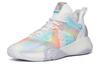 Men's Sneakers ANTA Bubble Bomb Basketball Shoes Men's Low-top Ivory White/Fluorescent Aqua/Light Rainbow Pink