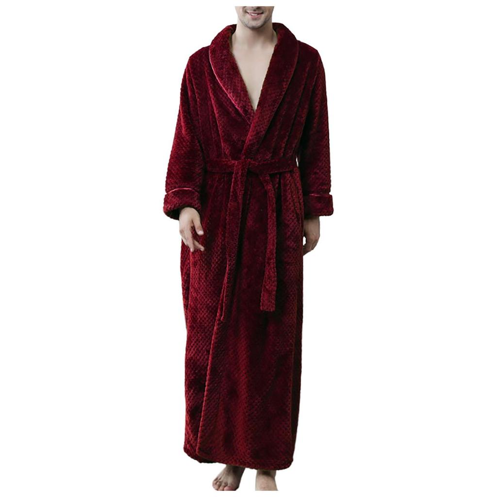 Paar solide verdickte Fala Fleece Bademantel Robe Pyjamas Bund Taschenanzug