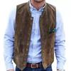 Europäische & Amerikanische Retro Wildleder Herrenweste mit Mehrknopf-Design - Lässige Britische Stiljacke