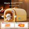 Dog House Winter Warmth Enclosed Sense of Security Winter Dog Sleeping Nest Dog Bed All Year Roundneutral Removable Washable Mat