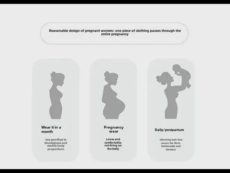 Korean Style Maternity Vest and Skirt Set with Bottoming Shirt