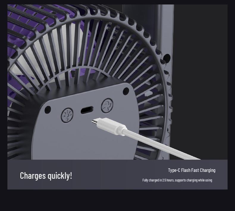 Compact Energy-Saving Low-Noise Desktop Fan for Strong Wind and Portable Air Circulation