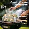 Detachable-handle Rolling Grill Basket Made of 304 Stainless Steel, Large Capacity. Ideal for Outdoor Barbecues, Garden Parties and Family Gatherings.