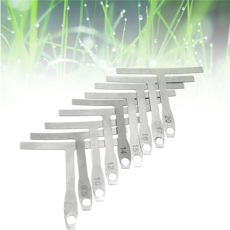 Guitar Neck Notched Straight Edge Builder, 9Pcs Set With Under String Radius Gauge, Stainless Steel, Improve Playability