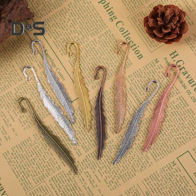 2Pcs Feather Bookmark Metal Book Mark Page Reading DIY Gifts Stationery for Home Study School Office