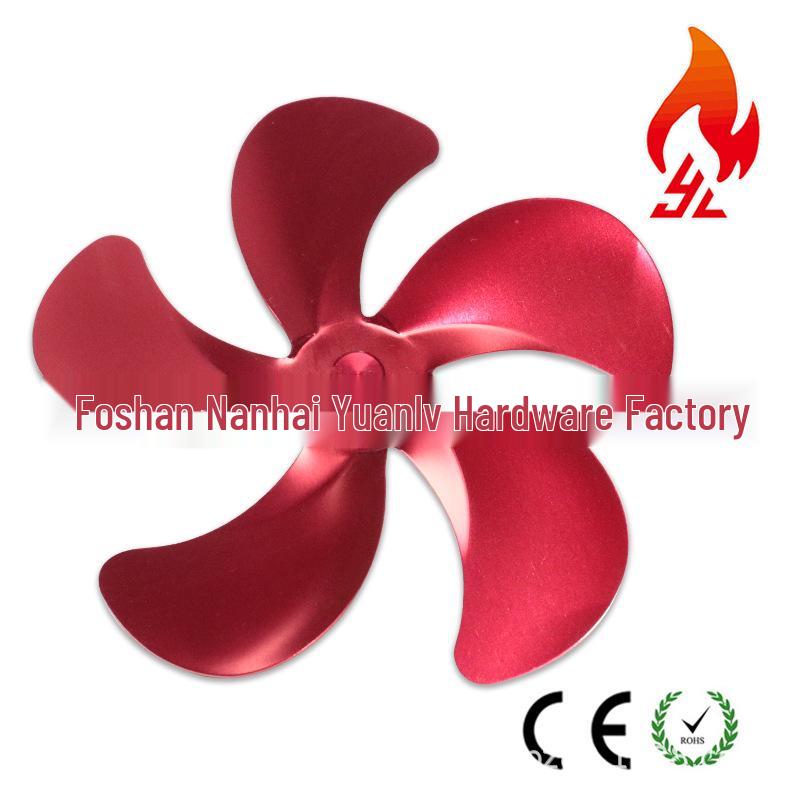 5-Blade Aluminum Alloy Fireplace Fan, Large Wind Power, 172MM Diameter (2021)
