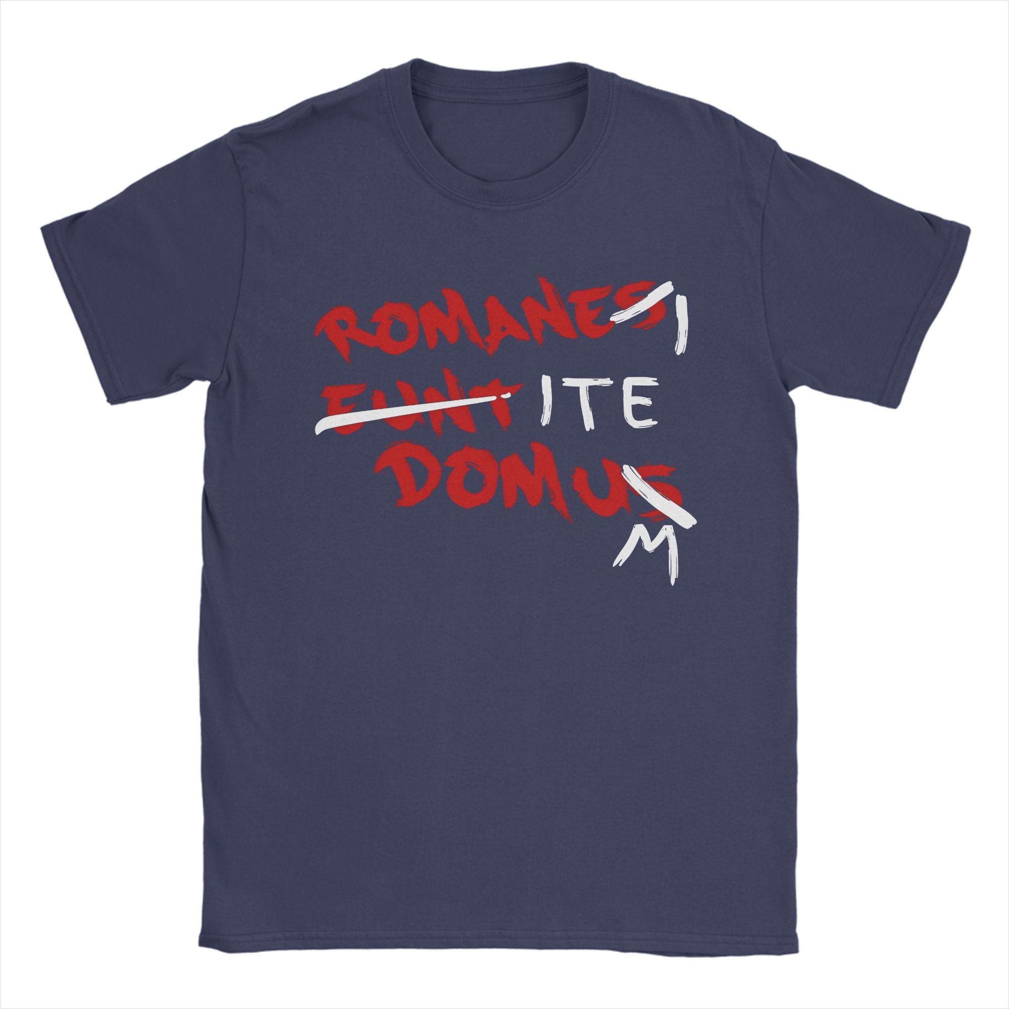 

Футболки Life of Brian Romanes Eunt Domus для мужчин, абсурдный юмор, новинка, хлопковая футболка с круглым вырезом и коротким рукавом, мерч больших размеров S темно-синий