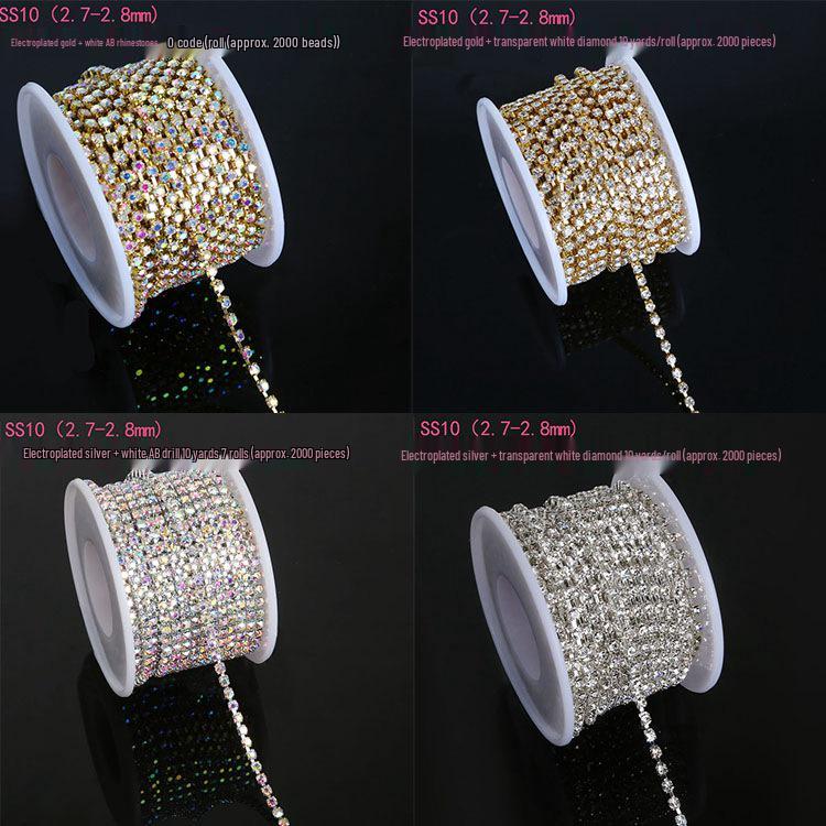 Wysokiej Jakości Łańcuch Pazurkowy Cyrkonia AB Aurora DIY Dekoracja Odzieży