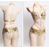 2Pieces Tribal Belly Dance Bra and Belt Belly Dancing Outfit Belly Dancer Costumes for Women
