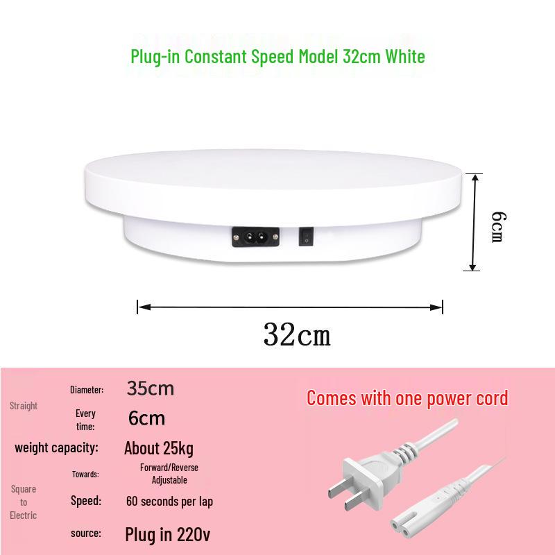 Automatic Rotating Display Stand for Live Streaming, E-commerce, Figurines, and Panoramic Photo/Video Shooting