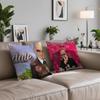 Singer M-Mr. 305 P-Pitbull Global Hippie Cushion Cover Comfortable and Soft Bedding Skin Friendly Leisure Sofa Car Pillowcase