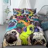Graffiti Dogs  Duvet Cover Set UK Single Double Queen US Twin Full King Size Pkm Bed Linen Set