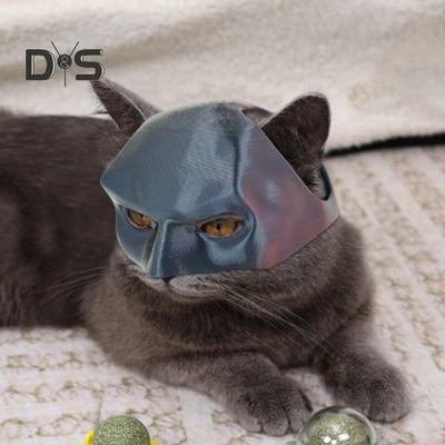 Bat Cat Avenger Face Cushion Cat Cosplay Hat Halloween Party Costume Accessory 3D Printed Pet Dress-up Prop