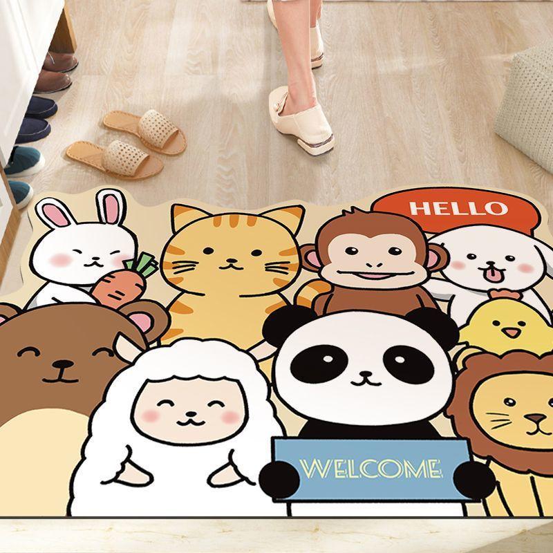 Cartoon Can Love The Home Door Mat Door Dirty Anti-slip Mat Into The Door Porch Can Be Cut Carpet