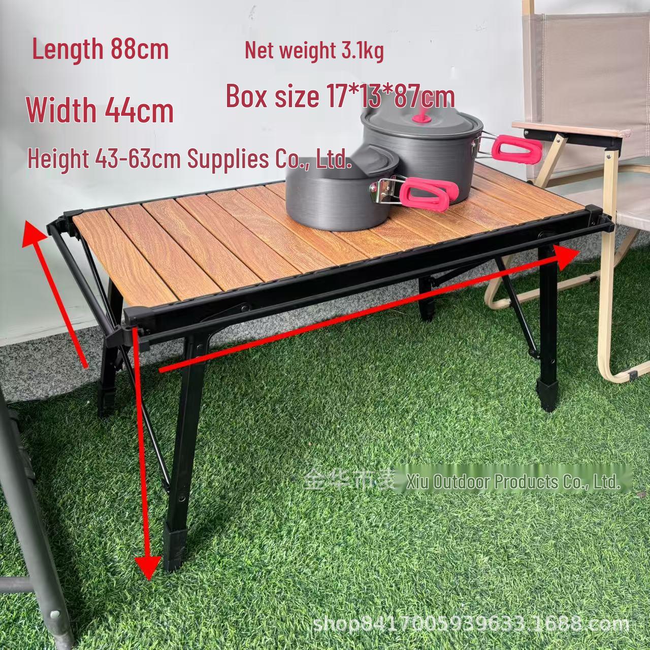 X1F Outdoor Folding Aluminum Tactical Table - Portable BBQ Picnic & Mobile Kitchen Roll-up Table Black