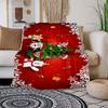 Christmas Greeting Card with Cute CharactersBlanket Flannel Throw Blanket for Sofa, Bed, Travel, Camping, Office, Couch, Chair, And Bed Gift